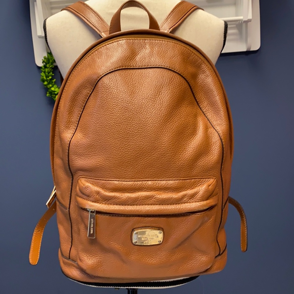 Michael Kors Pebbled tan leather backpack